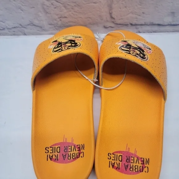 CHAMPION Brand X Cobra Kai Slides Mens Size 12 Miyagi Do Karate Kid - Picture 4 of 10